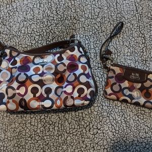 Coach purse and wristlet